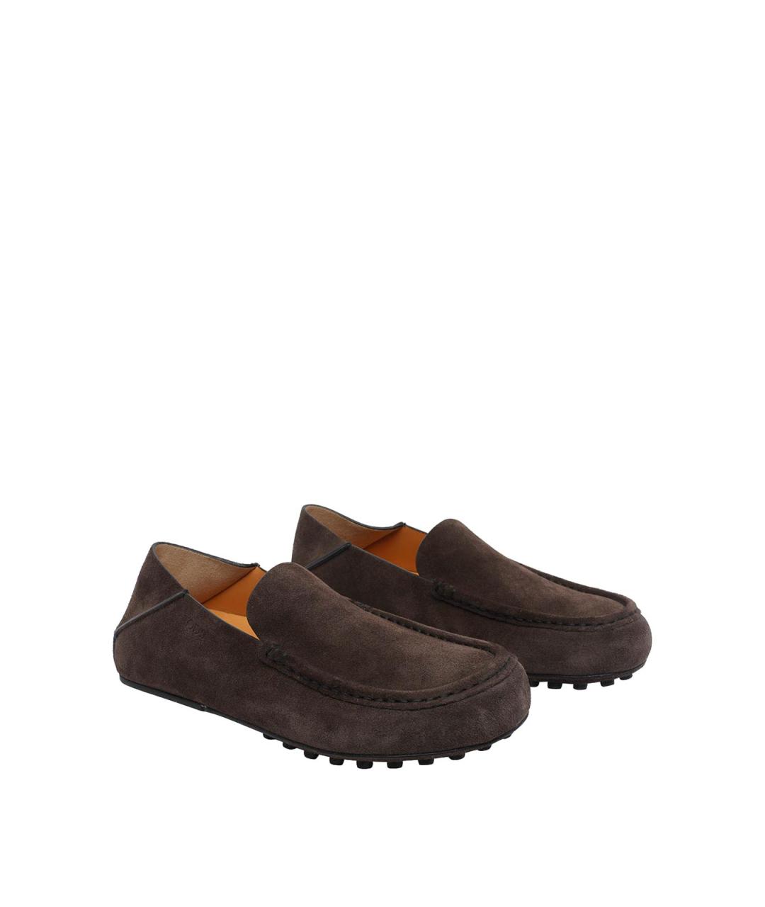 TOD'S Коричневые замшевые лоферы, фото 2