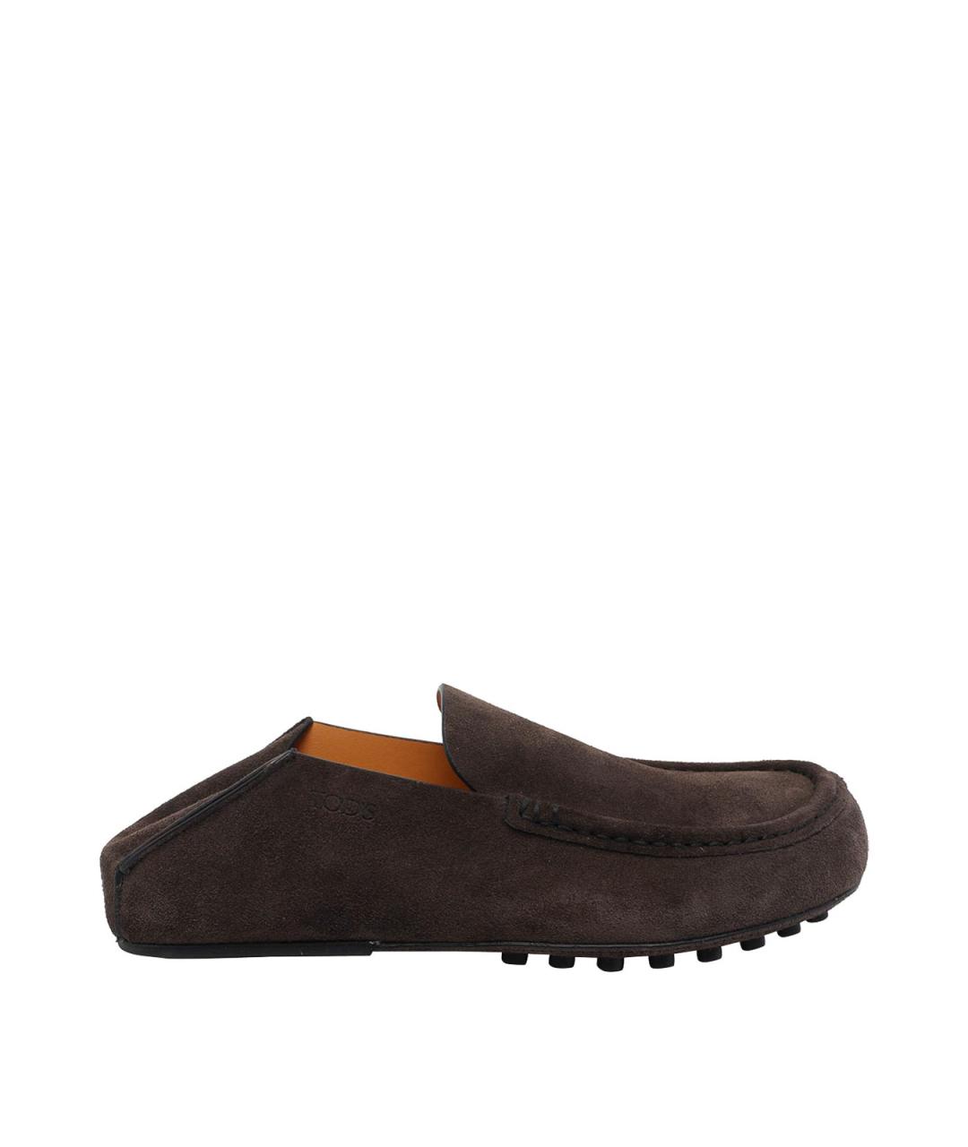 TOD'S Коричневые замшевые лоферы, фото 4