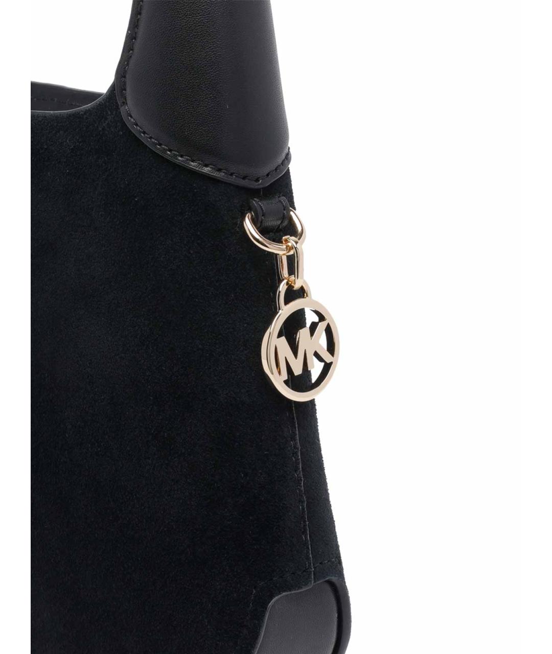 MICHAEL MICHAEL KORS Черная кожаная сумка через плечо, фото 4