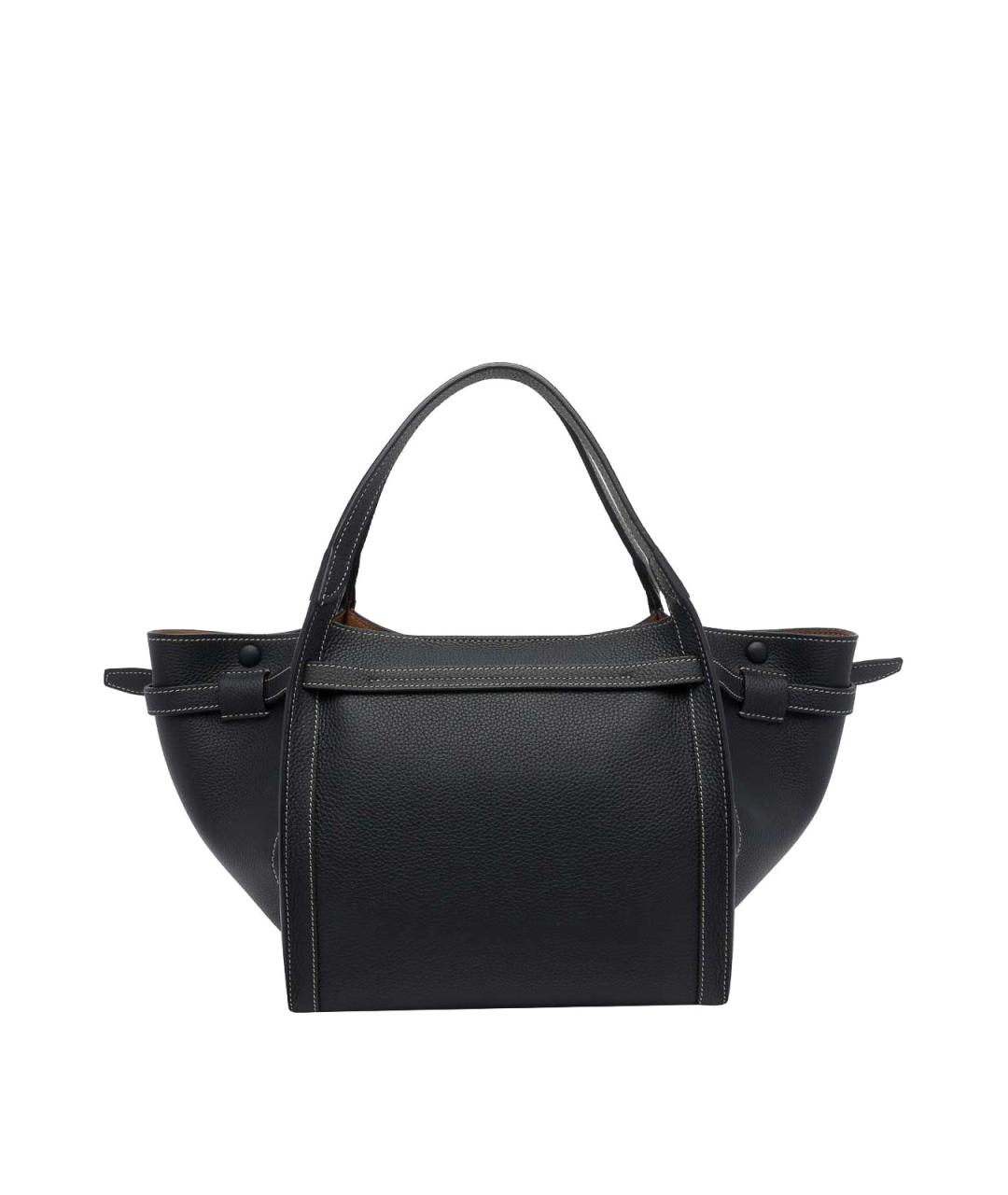 TOD'S Черная кожаная сумка тоут, фото 3