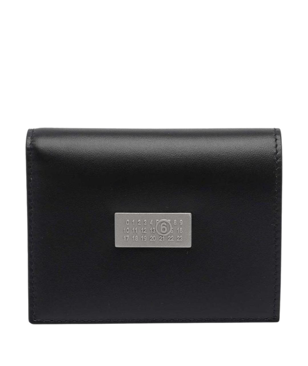 MM6 MAISON MARGIELA Черный кожаный кошелек, фото 1