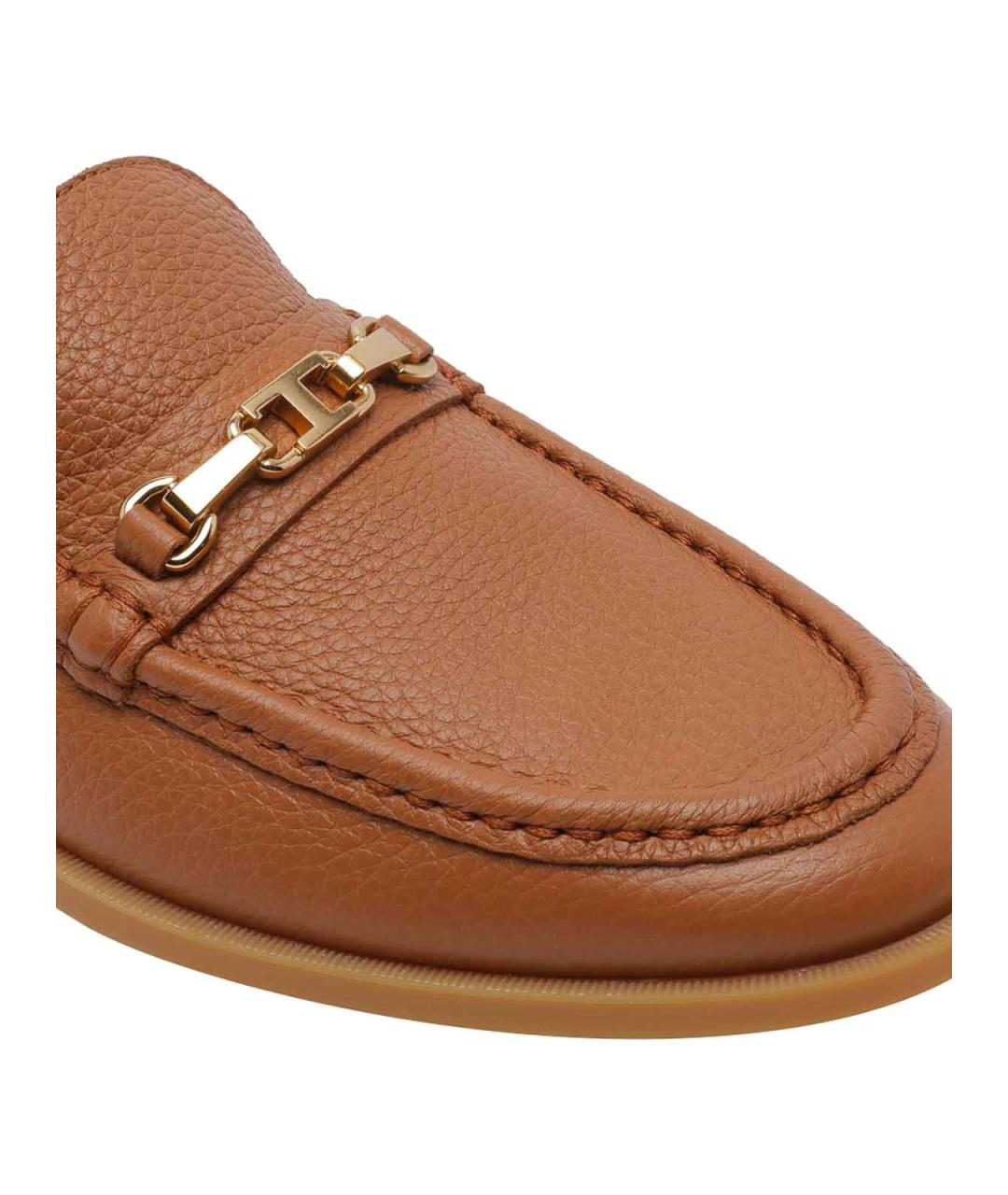 TOD'S Коричневые резиновые лоферы, фото 4