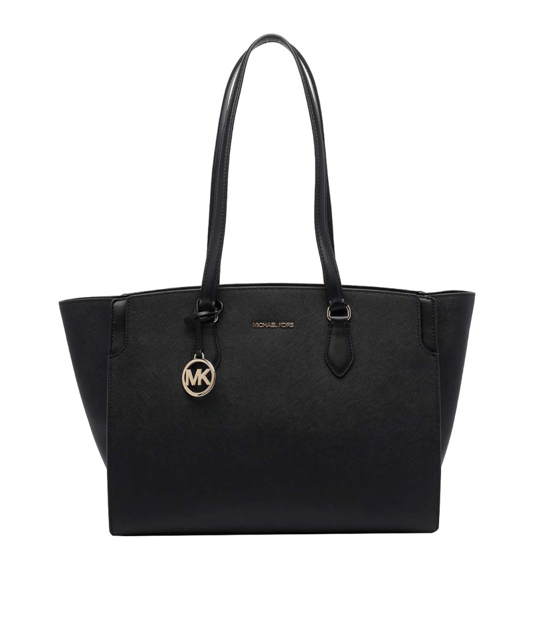 MICHAEL MICHAEL KORS Черная кожаная сумка через плечо, фото 1