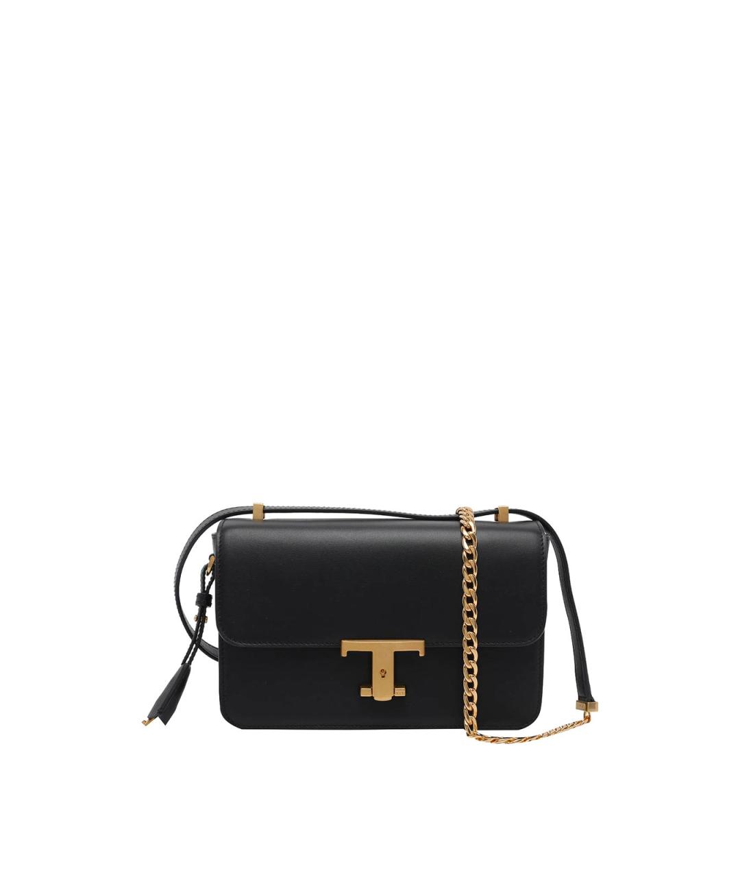 TOD'S Черная кожаная сумка через плечо, фото 1