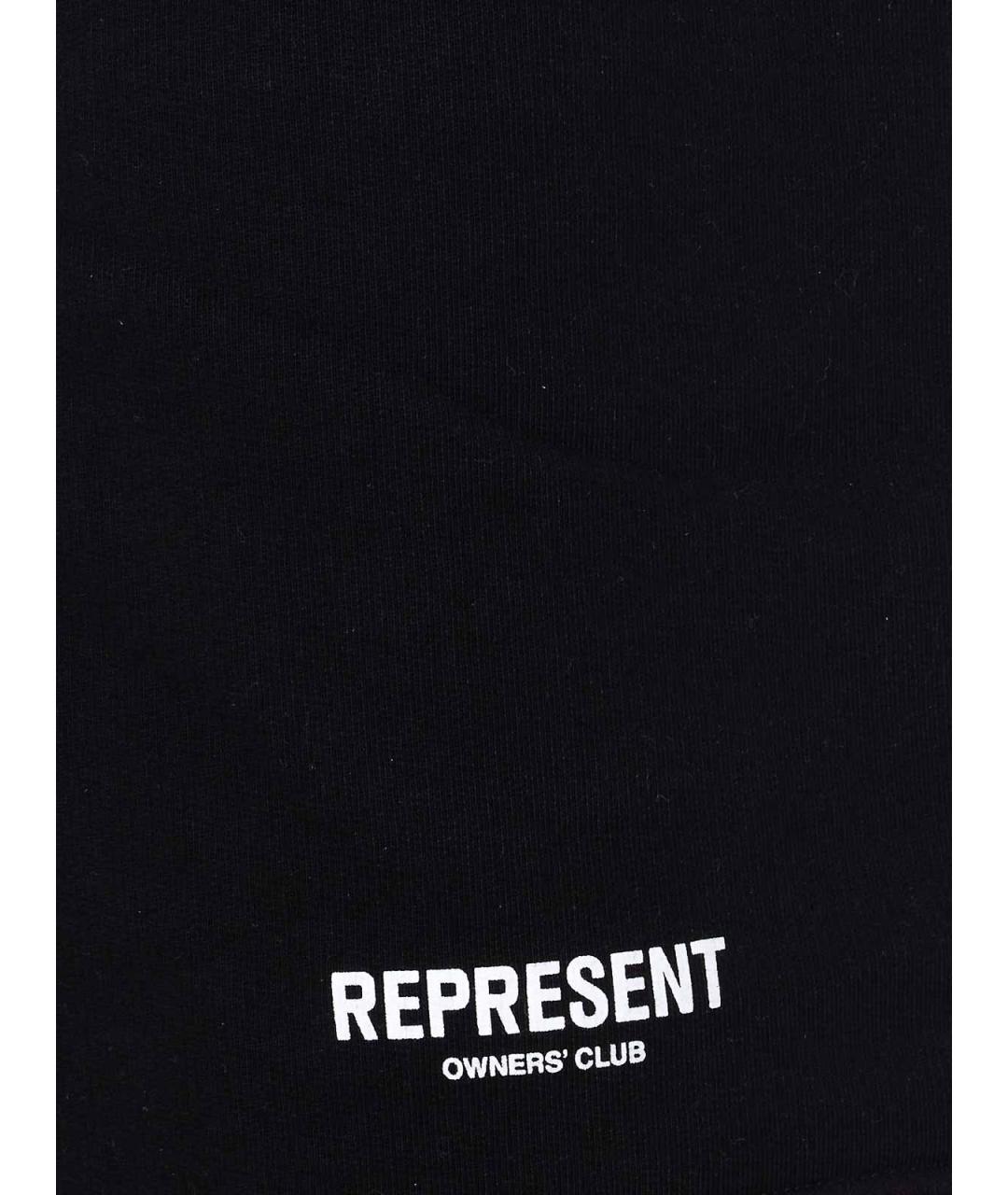 REPRESENT Черные хлопковые шорты, фото 3