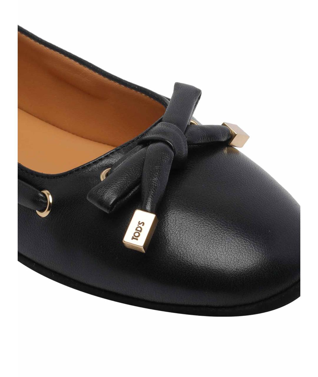 TOD'S Черные кожаные балетки, фото 4