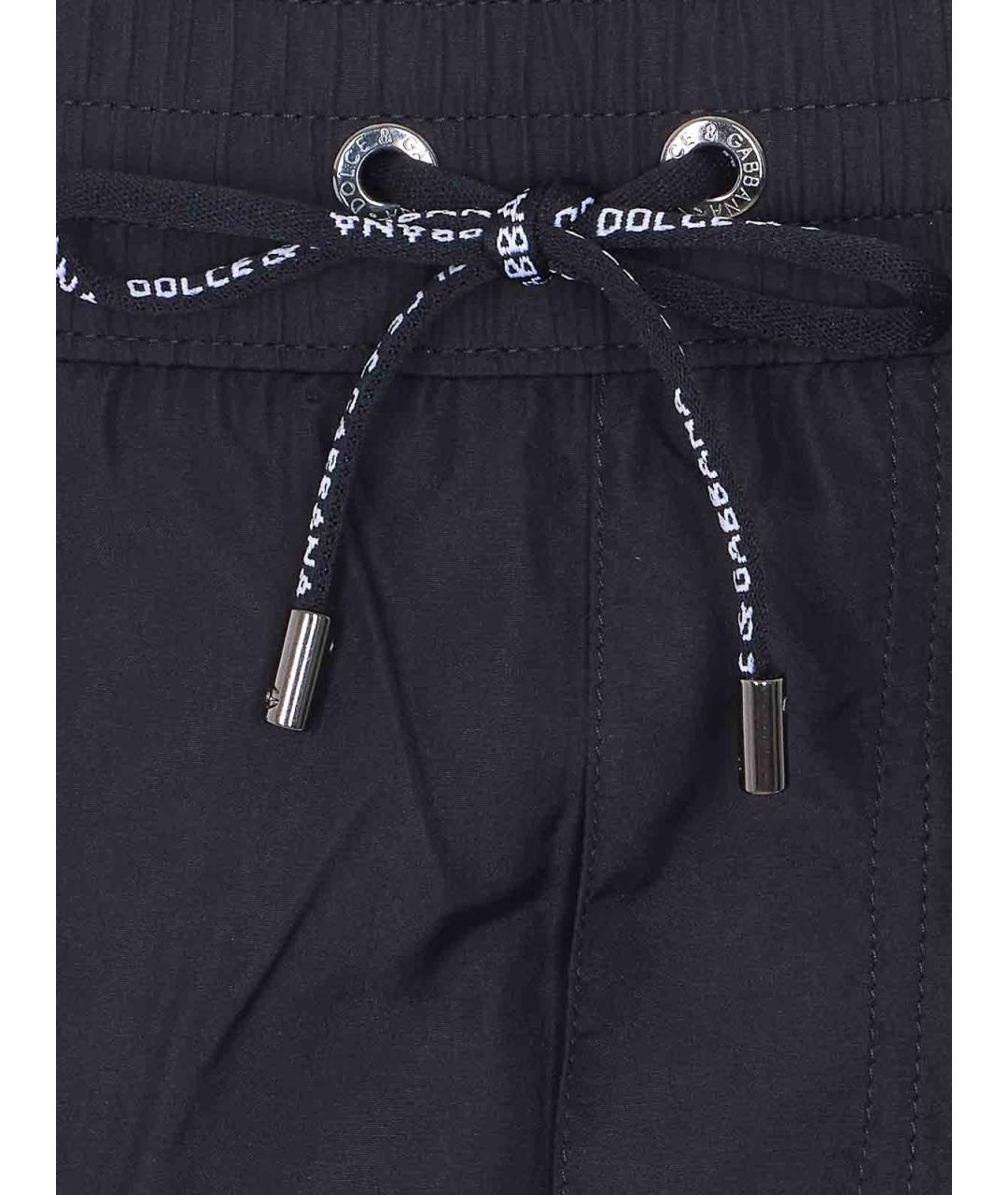 DOLCE&GABBANA Черные полиэстеровые плавки, фото 4