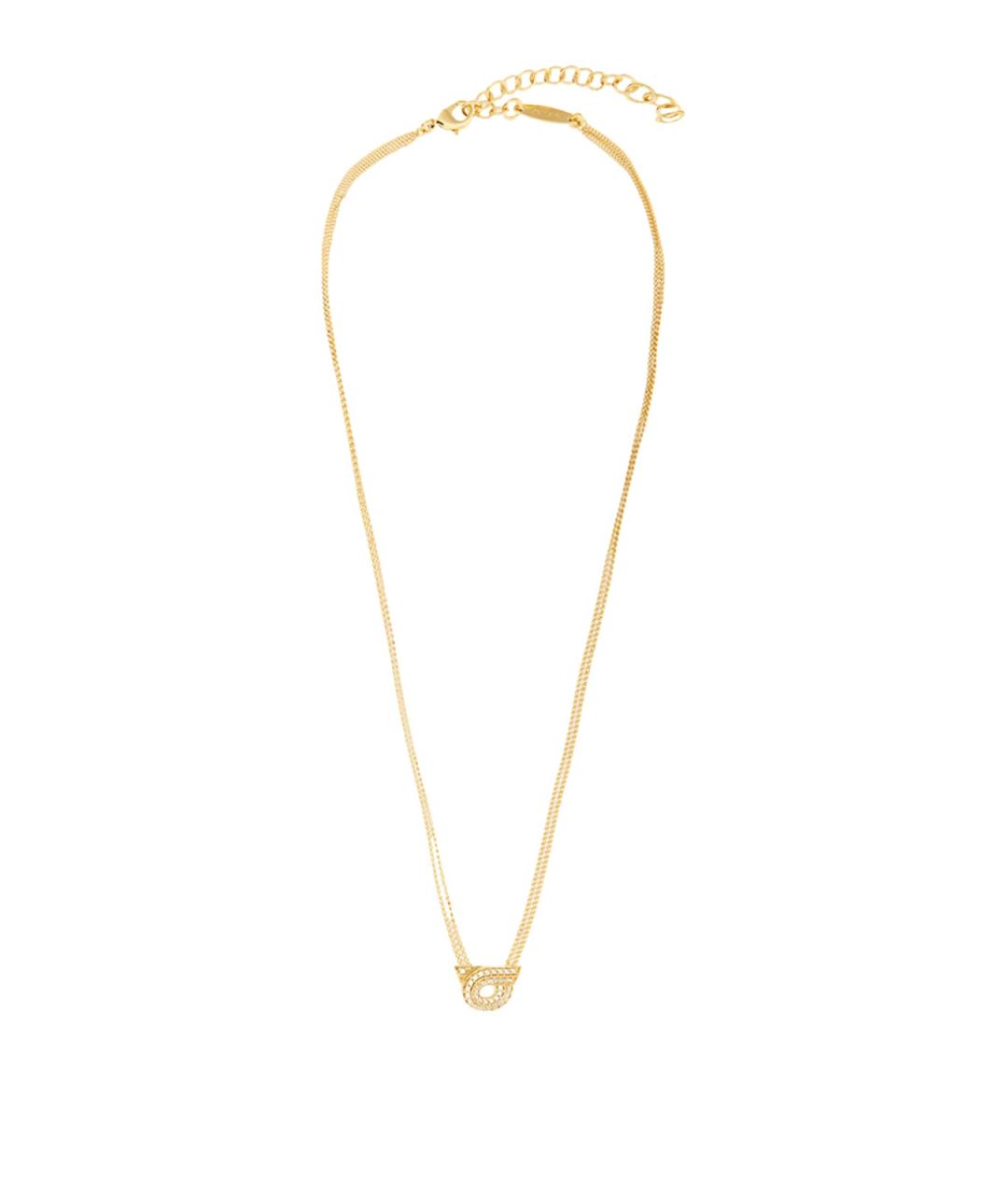 FERRAGAMO Золотое латунное колье, фото 1