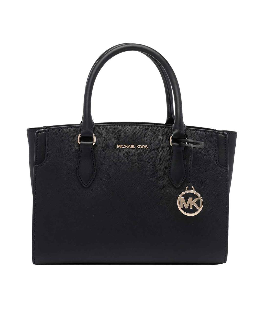 MICHAEL MICHAEL KORS Черная кожаная сумка через плечо, фото 1