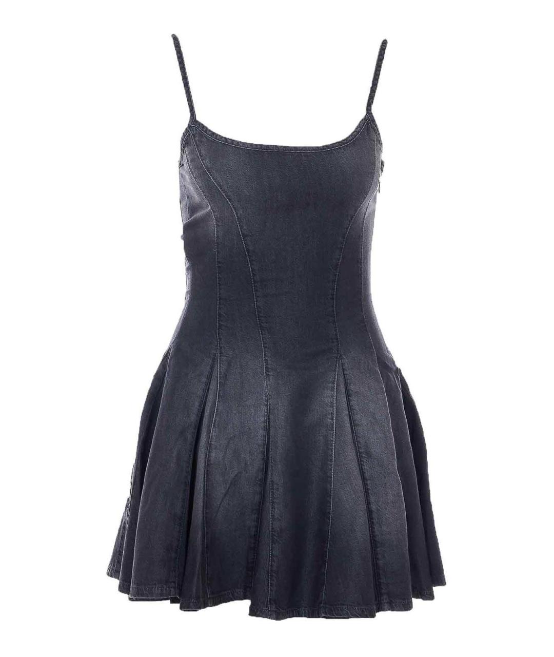 DIESEL Черное хлопковое повседневное платье, фото 1