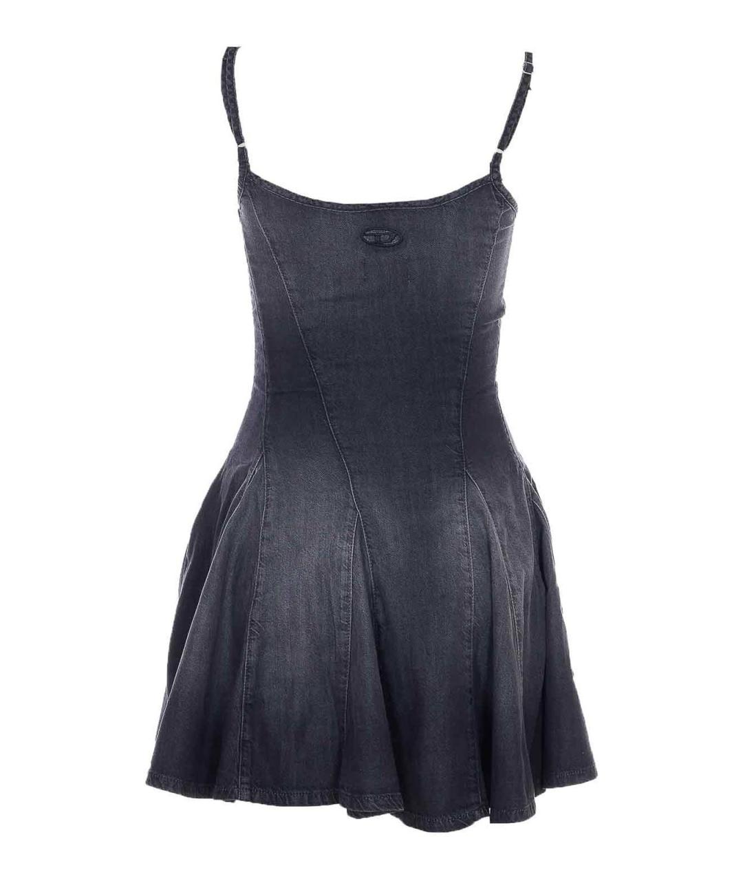 DIESEL Черное хлопковое повседневное платье, фото 2