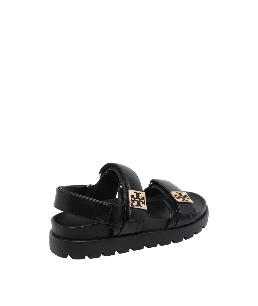 TORY BURCH Черные кожаные сандалии, фото 3