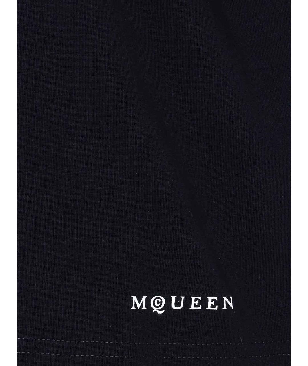 ALEXANDER MCQUEEN Черная хлопковая футболка, фото 3