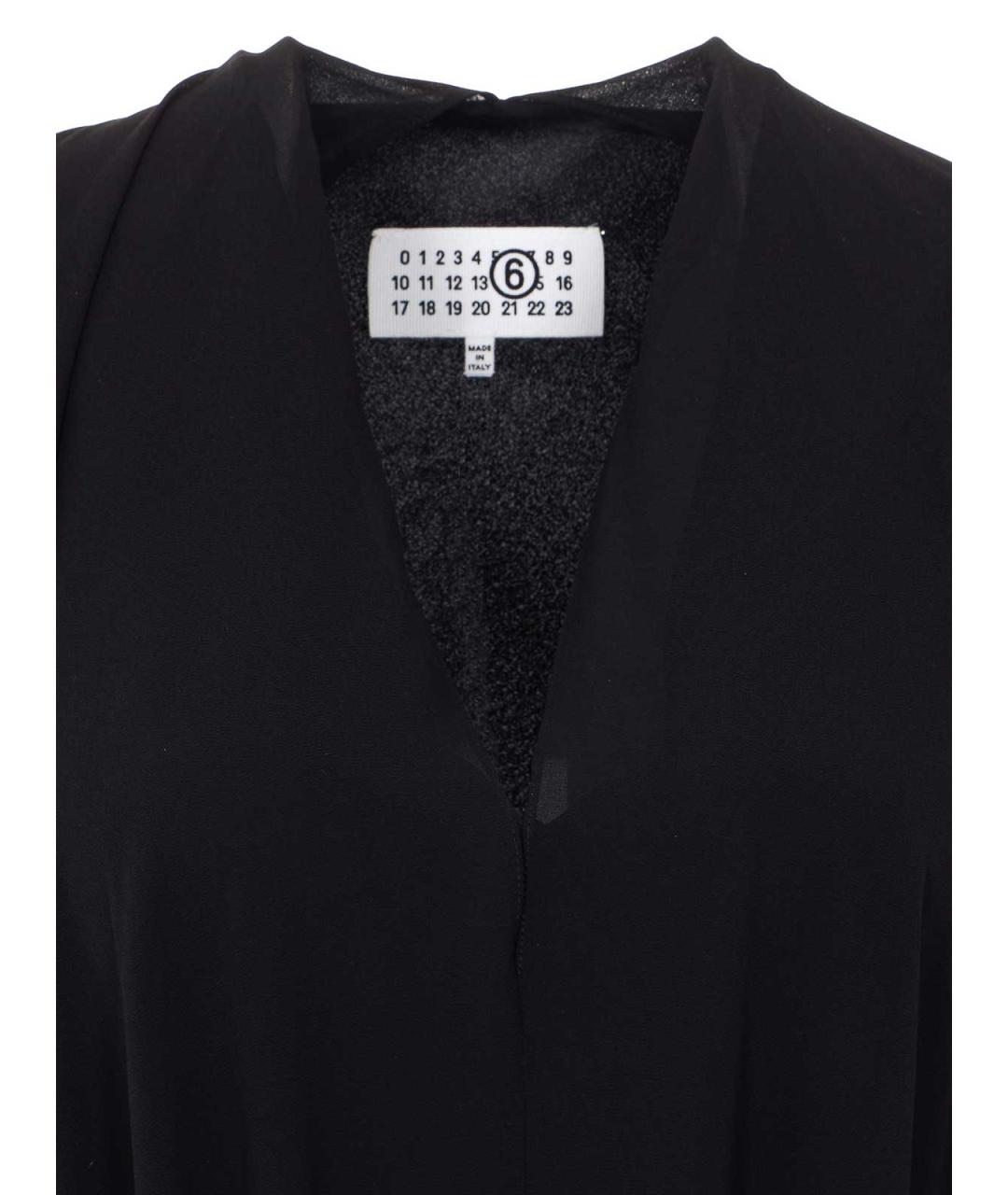MM6 MAISON MARGIELA Черное полиэстеровое повседневное платье, фото 4
