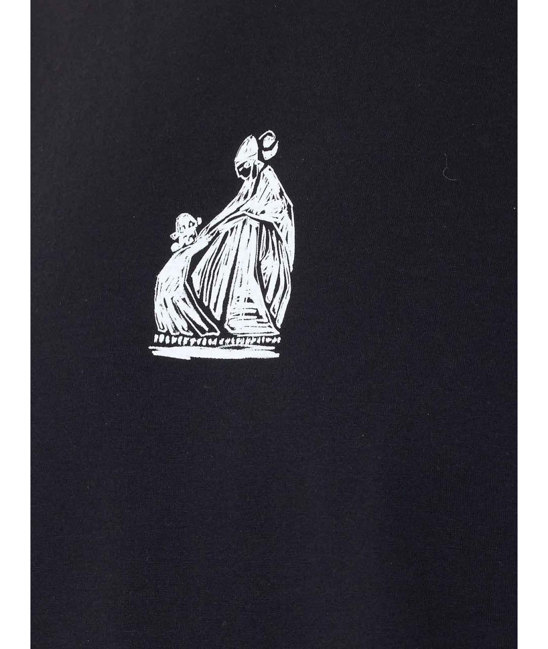 LANVIN Черная хлопковая футболка, фото 3