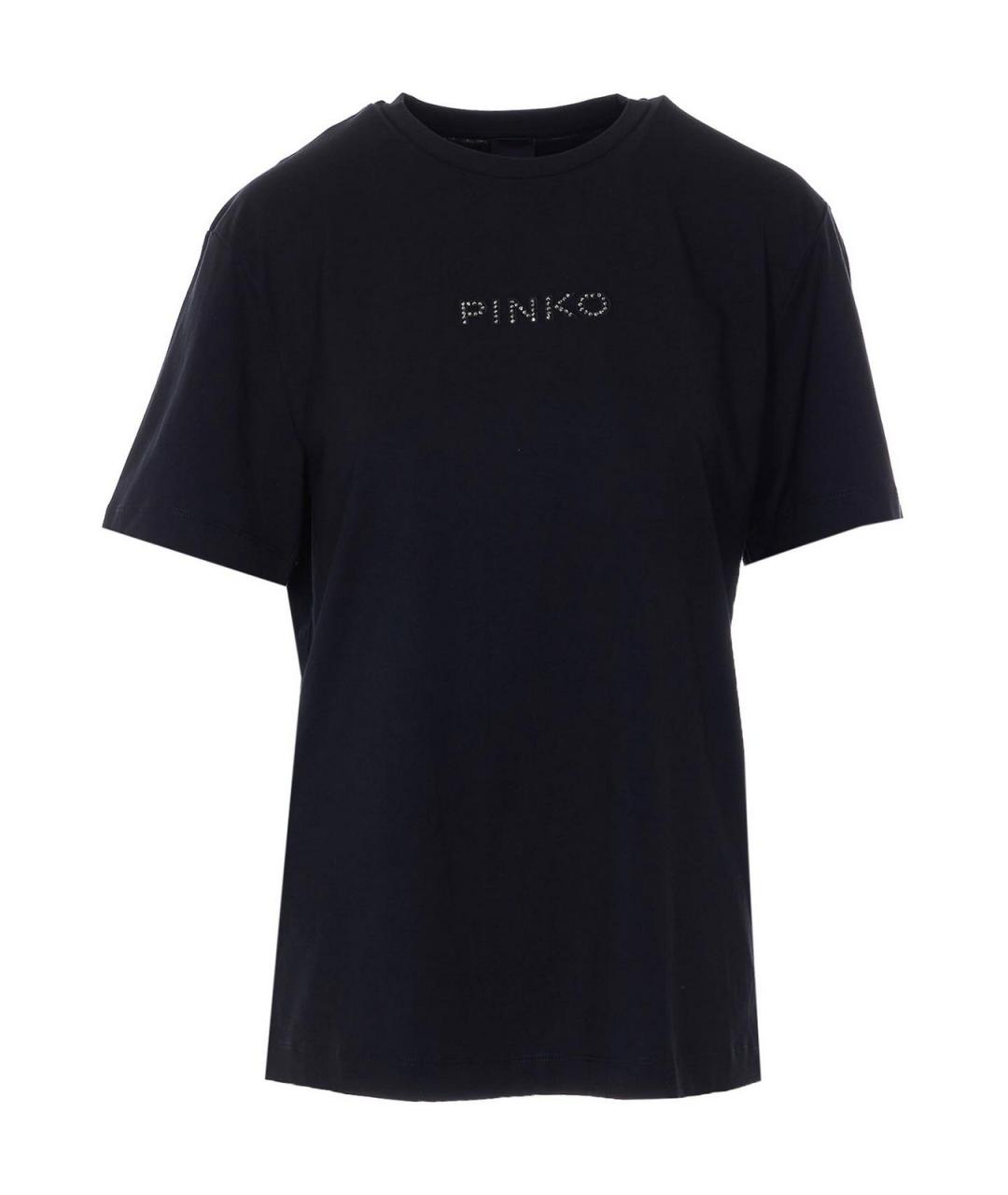 PINKO Черная хлопковая футболка, фото 1