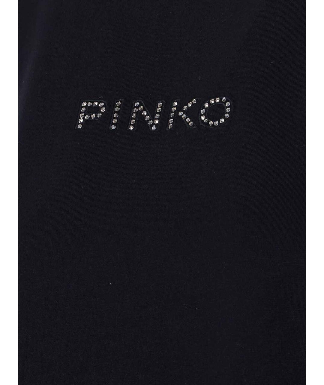 PINKO Черная хлопковая футболка, фото 3