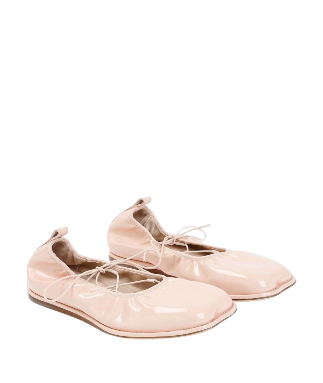 SIMONE ROCHA Розовые кожаные балетки, фото 3