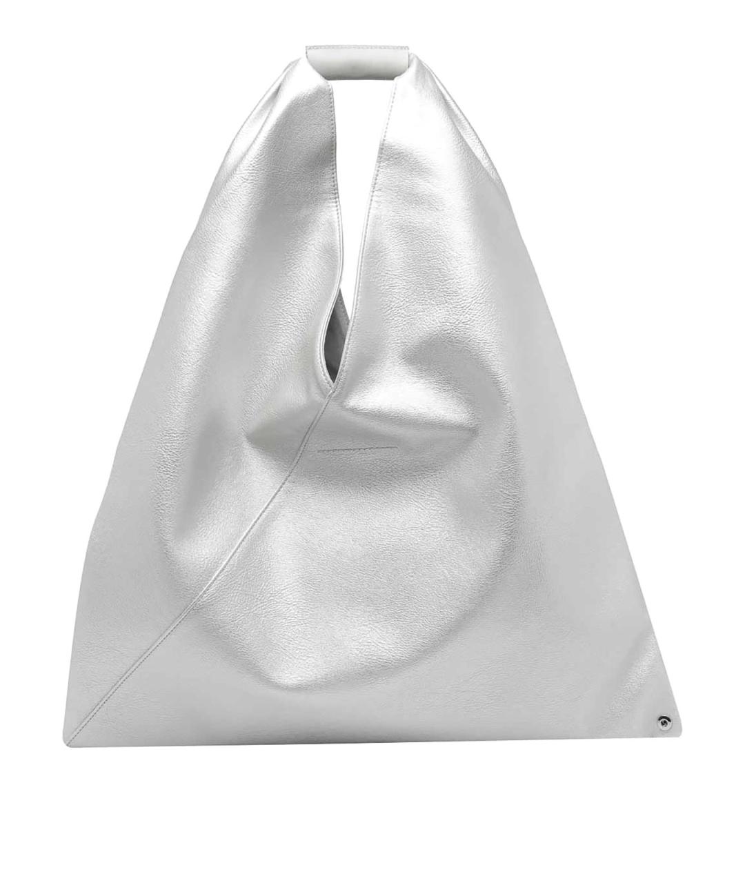 MM6 MAISON MARGIELA Серебряная синтетическая сумка через плечо, фото 3