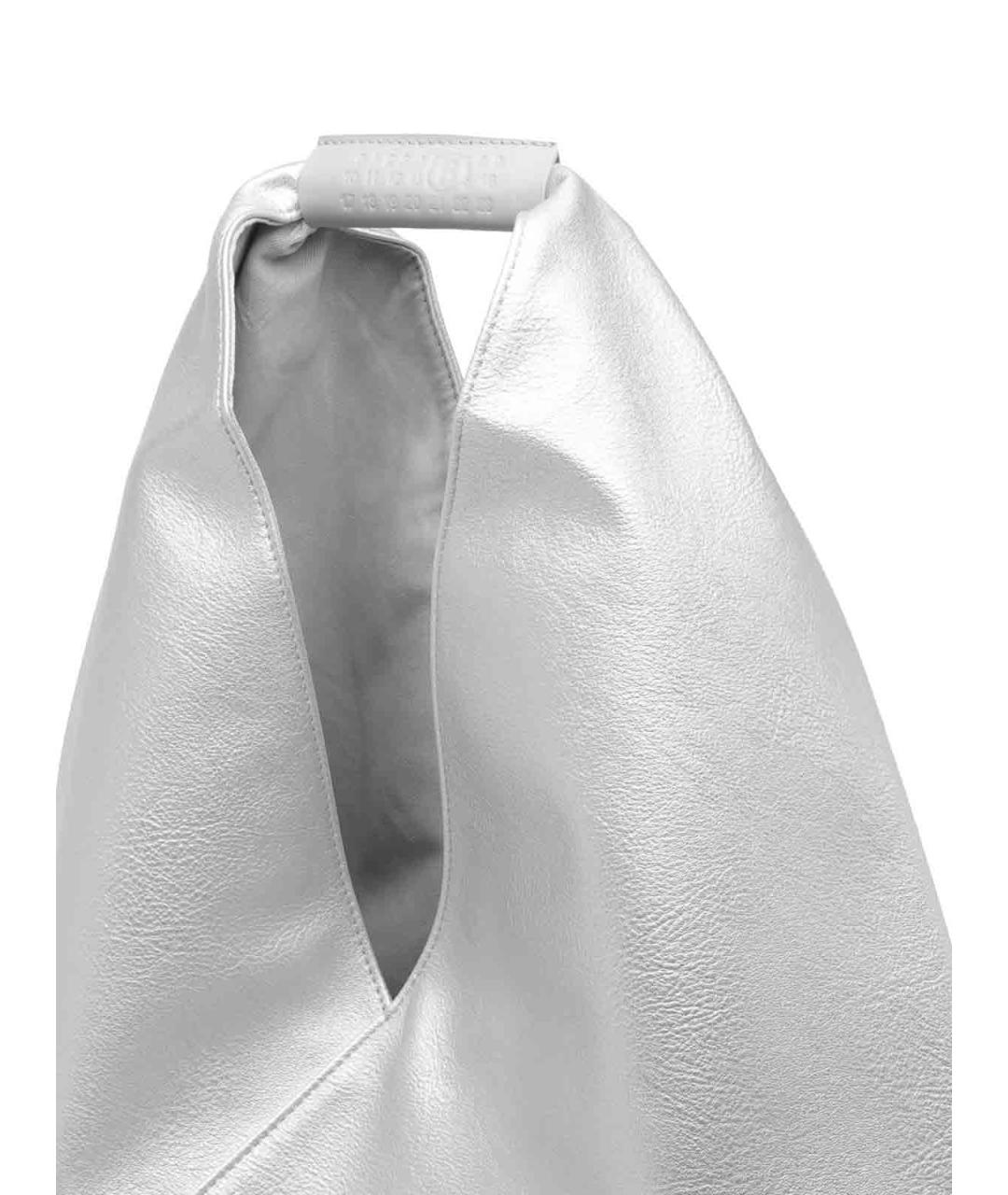 MM6 MAISON MARGIELA Серебряная синтетическая сумка через плечо, фото 4