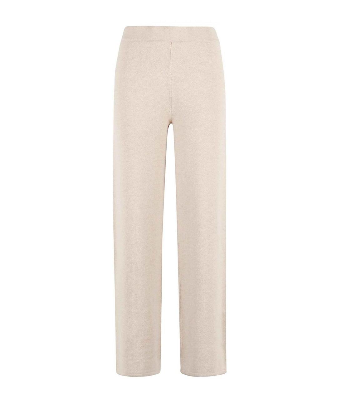 MAX MARA STUDIO Бежевые кашемировые прямые брюки, фото 1