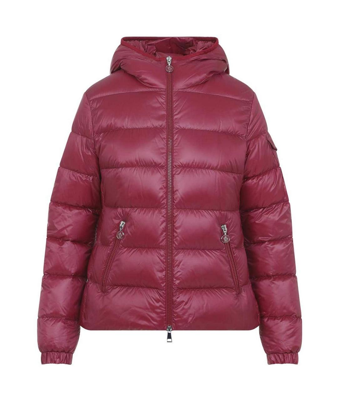 MONCLER Красная полиамидовая куртка, фото 1