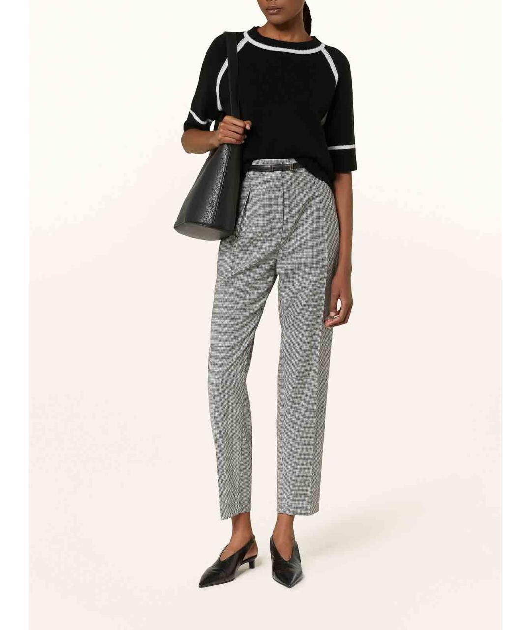 MAX MARA STUDIO Белые шерстяные брюки широкие, фото 2