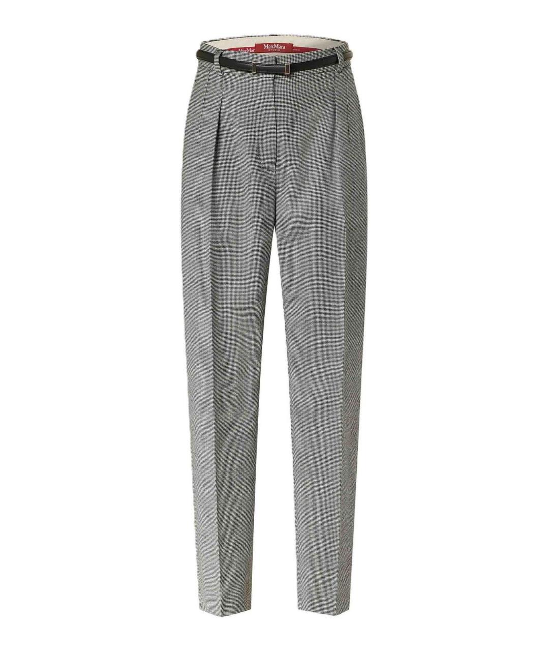 MAX MARA STUDIO Белые шерстяные брюки широкие, фото 1