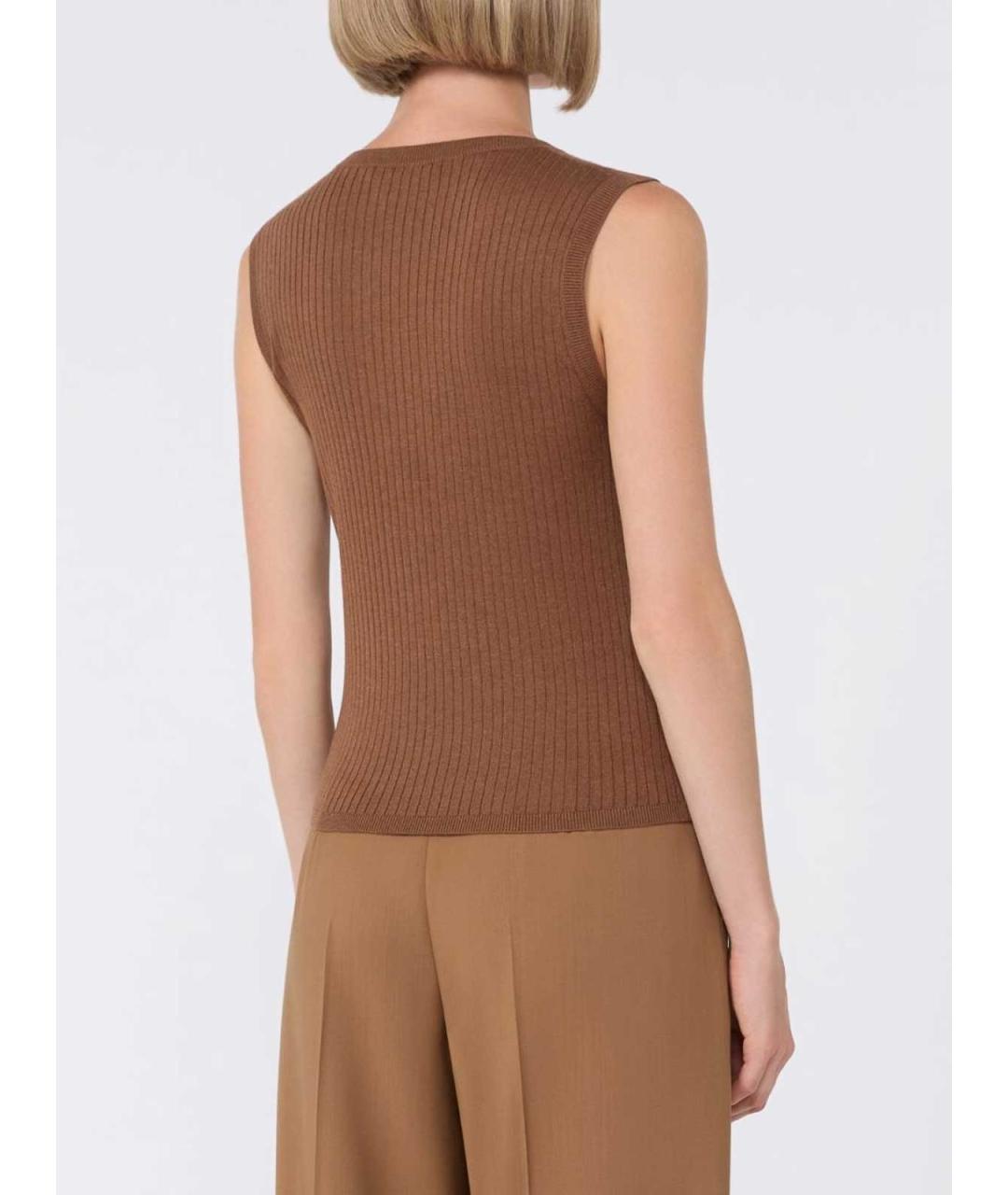 MAX MARA STUDIO Бежевый шерстяной джемпер / свитер, фото 4