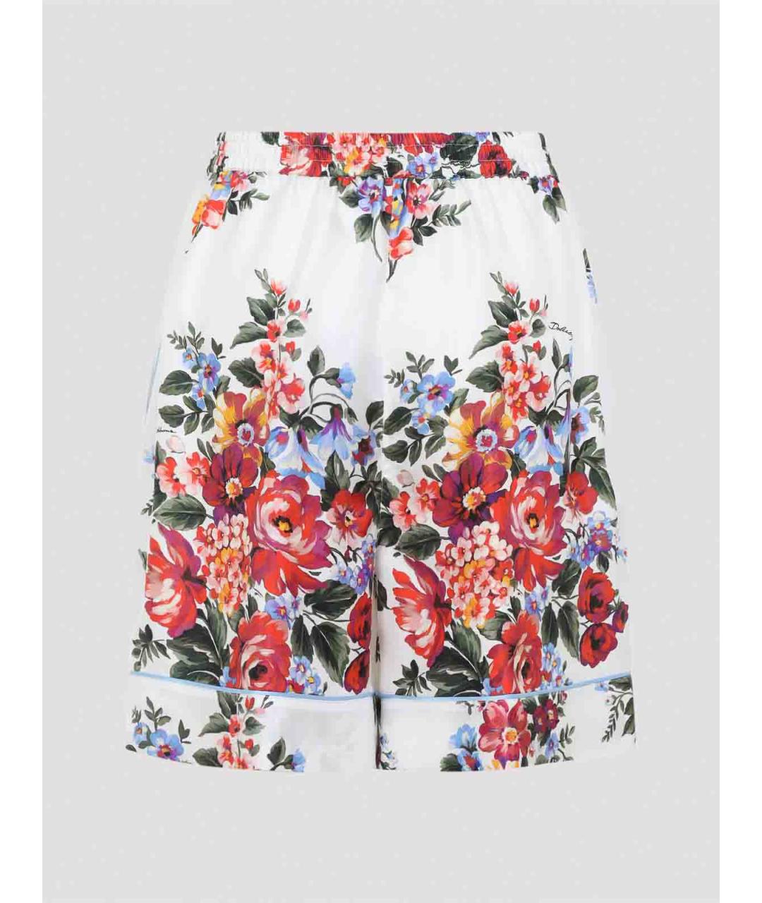 DOLCE&GABBANA Мульти шелковые шорты, фото 2