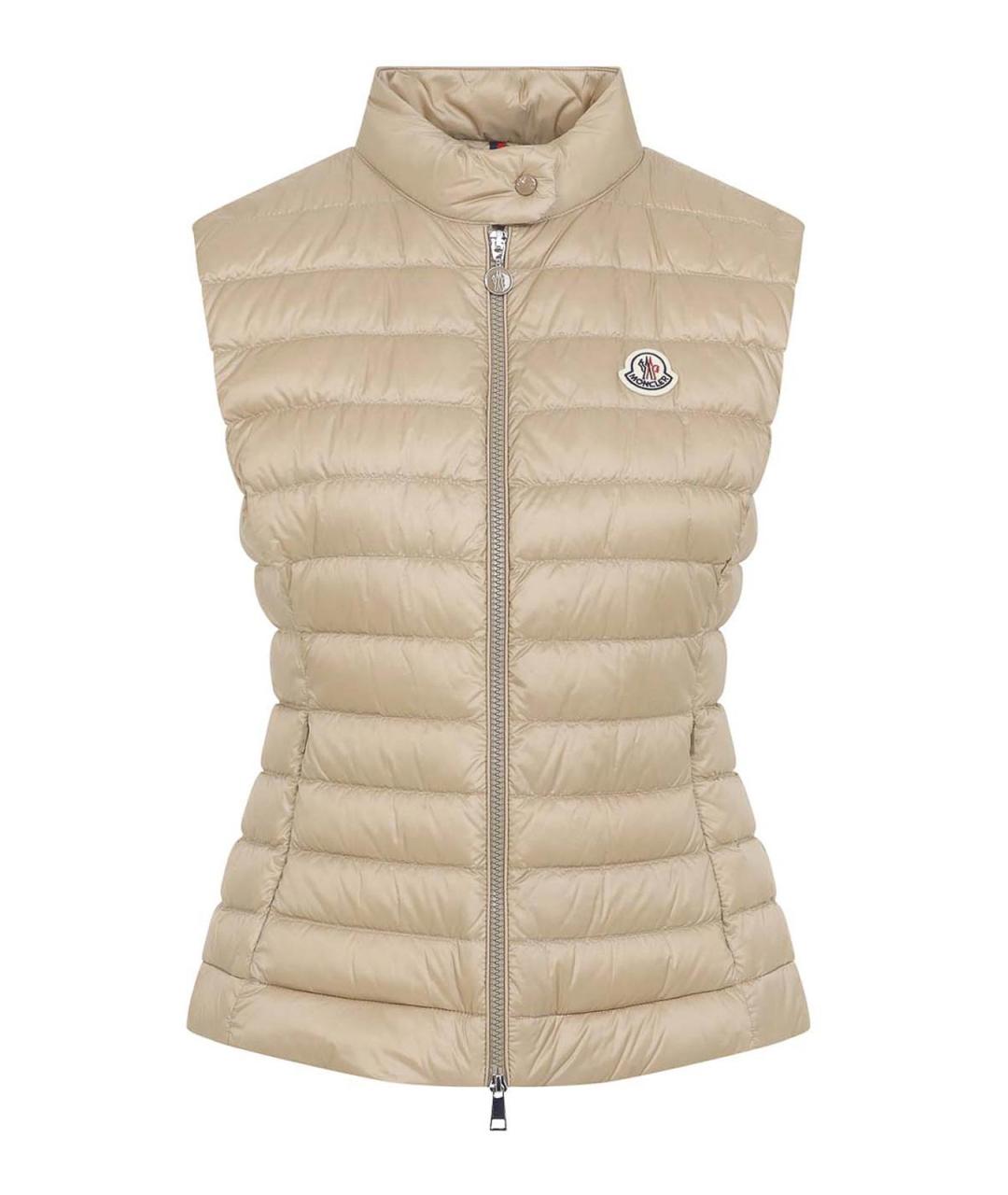 MONCLER Бежевая полиамидовая жилетка, фото 1