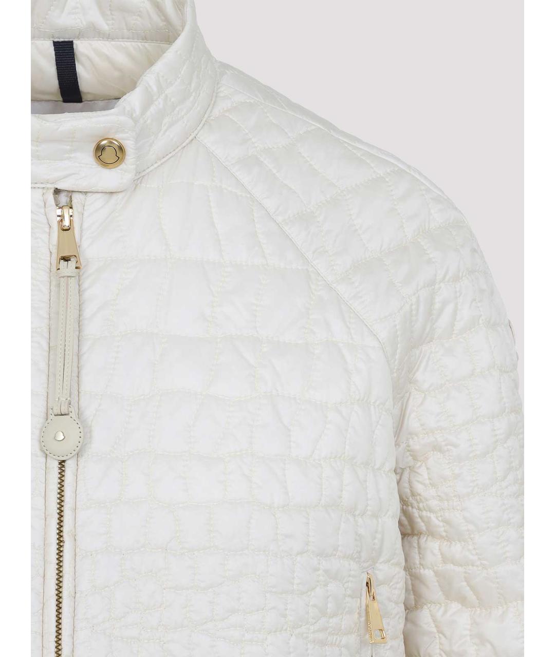 MONCLER Бежевая полиамидовая куртка, фото 3