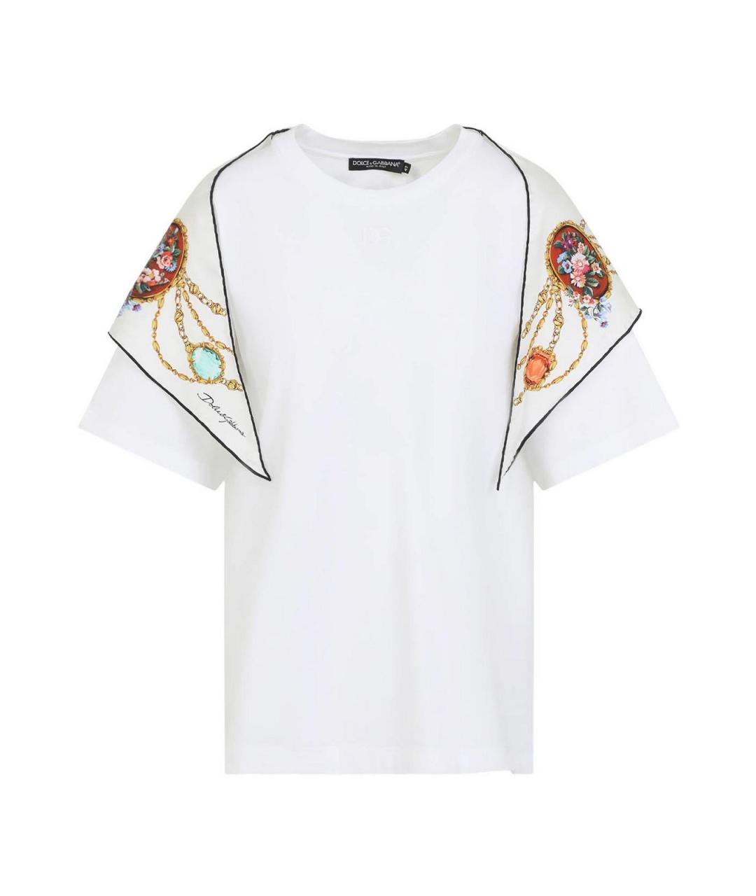 DOLCE&GABBANA Белая хлопковая футболка, фото 1