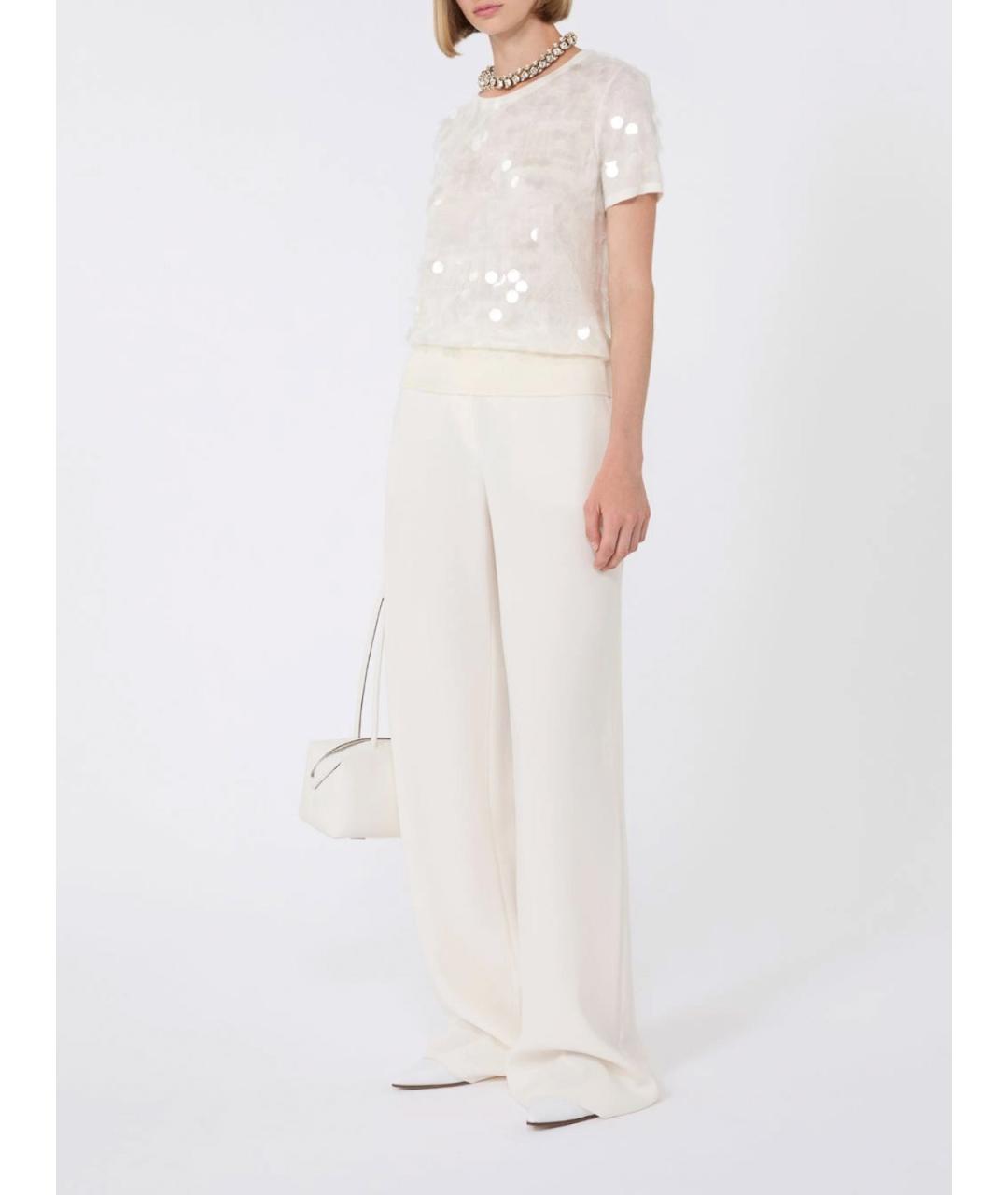 MAX MARA STUDIO Белая шерстяная футболка, фото 2
