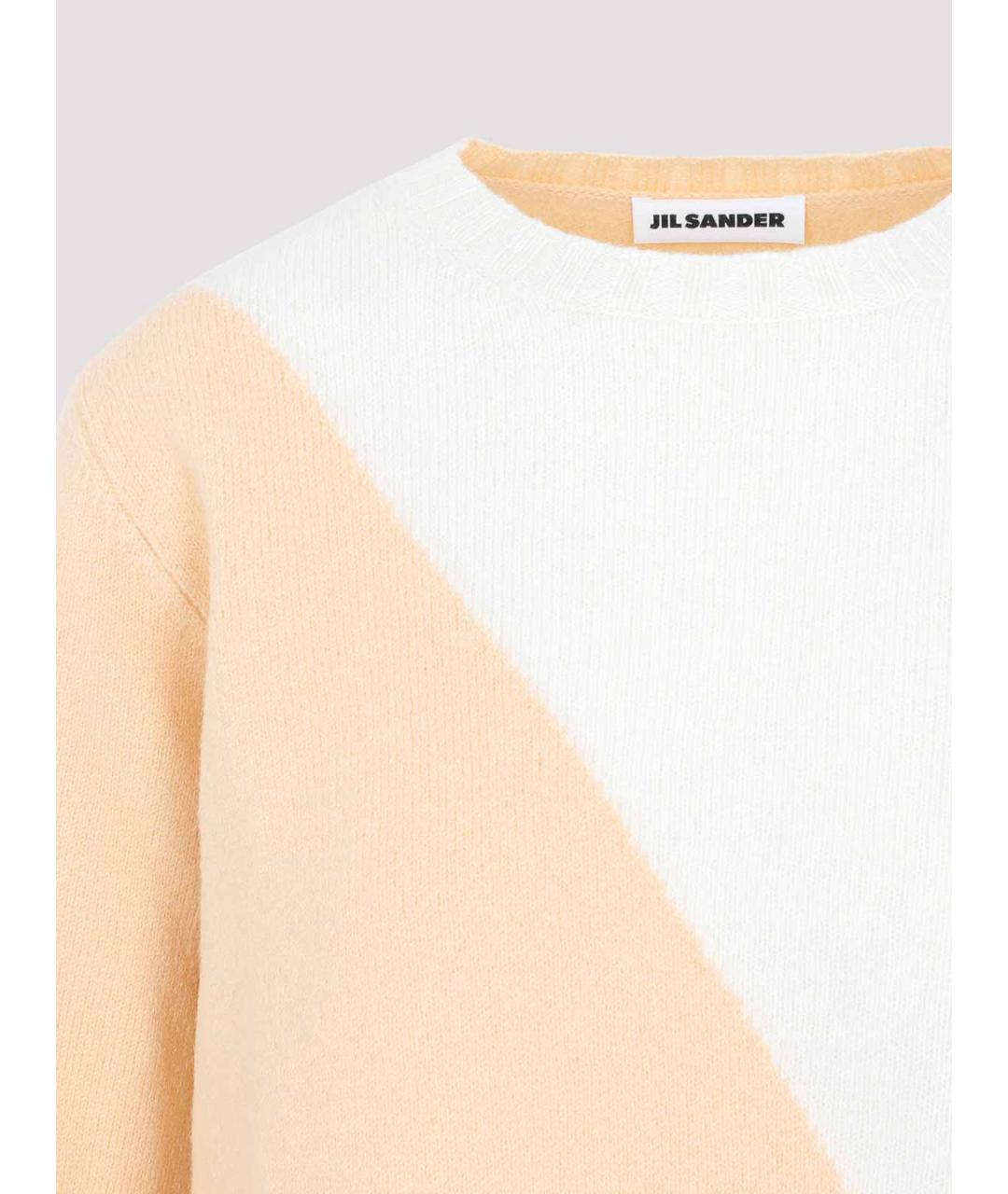 JIL SANDER Оранжевый шерстяной джемпер / свитер, фото 4