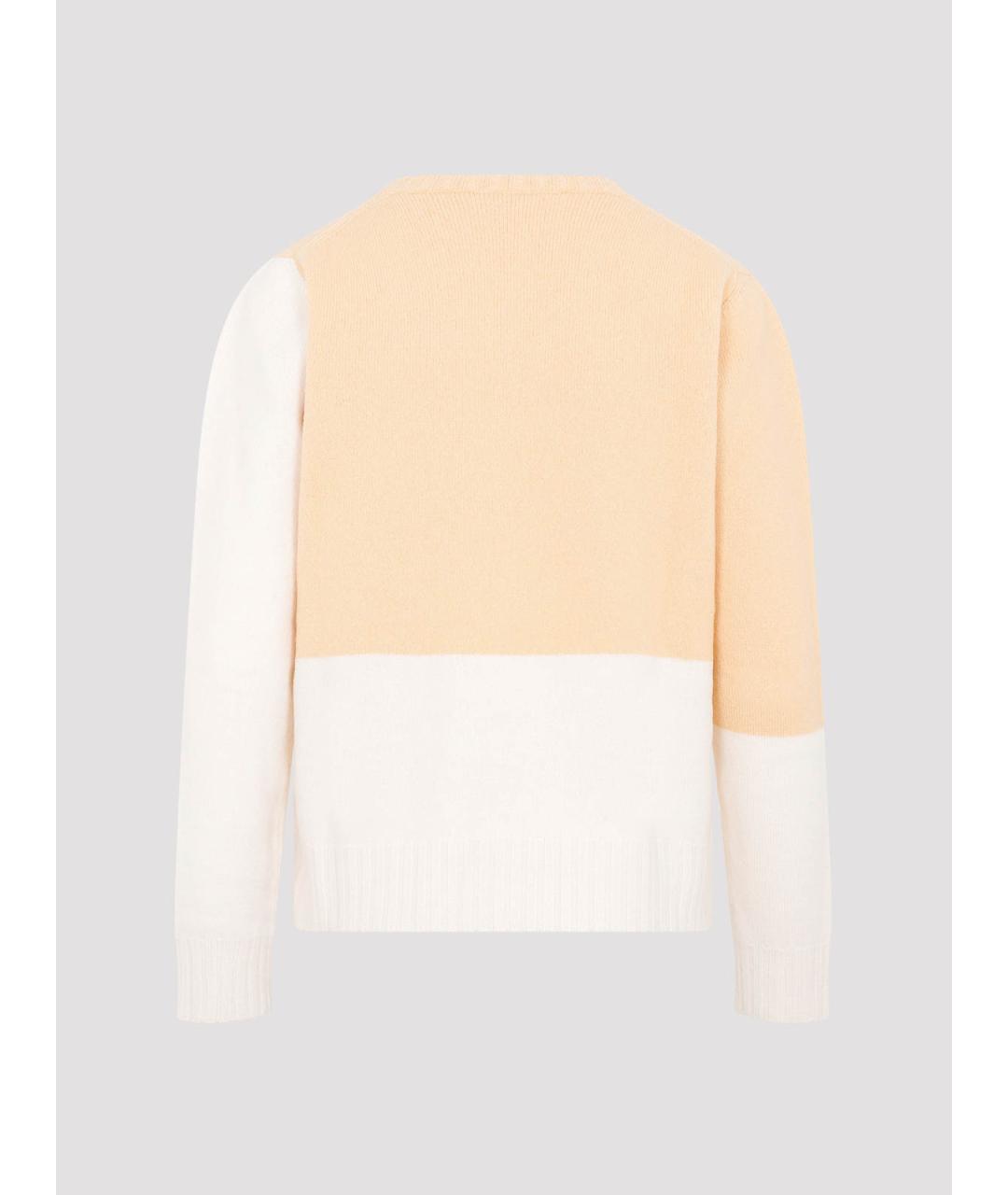 JIL SANDER Оранжевый шерстяной джемпер / свитер, фото 2