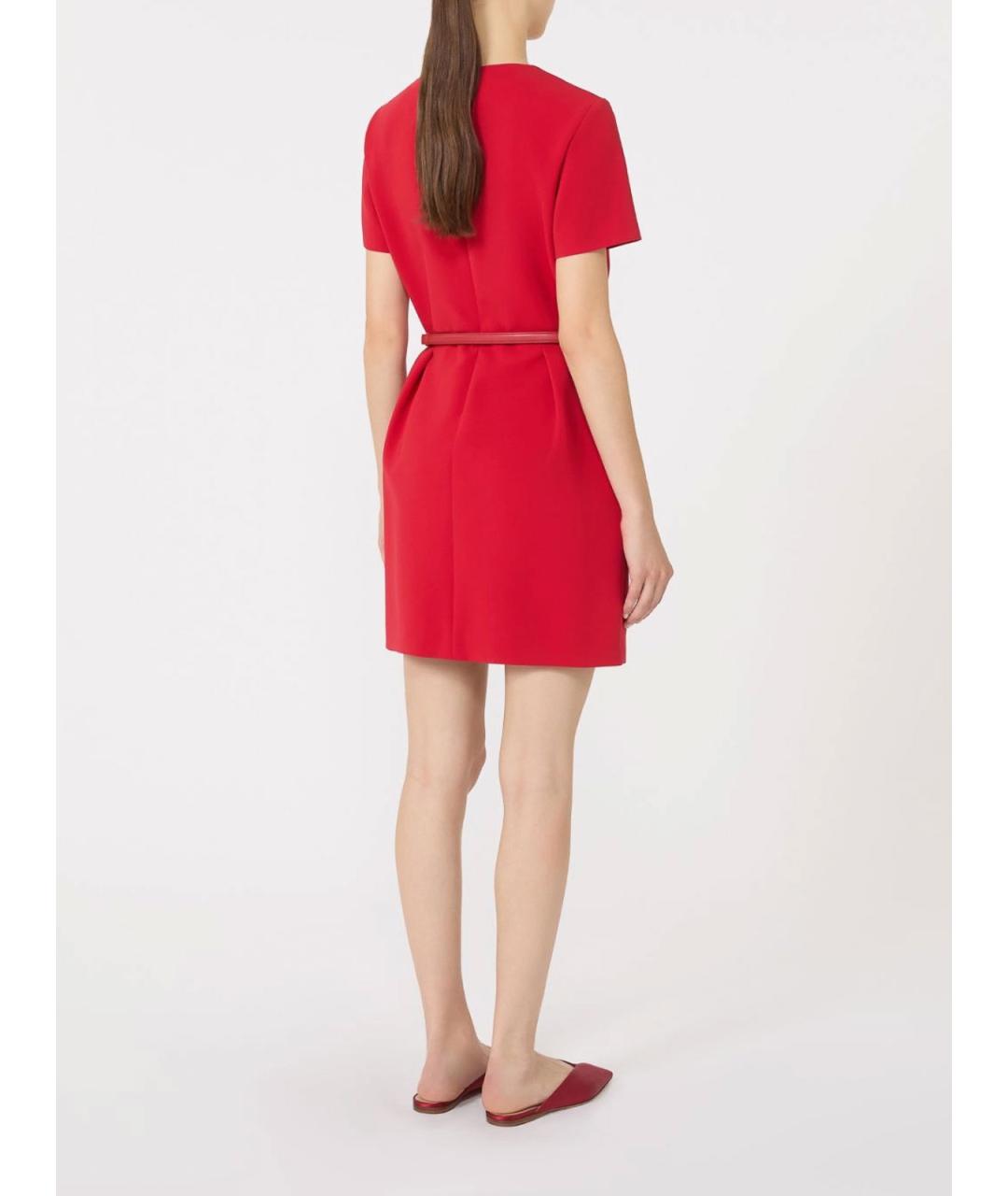 MAX MARA STUDIO Красное ацетатное вечернее платье, фото 4
