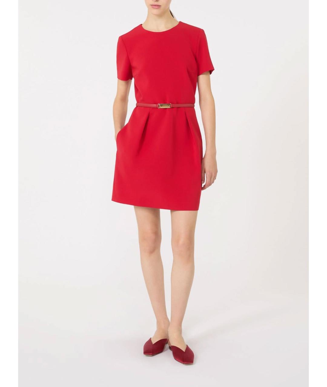 MAX MARA STUDIO Красное ацетатное вечернее платье, фото 2