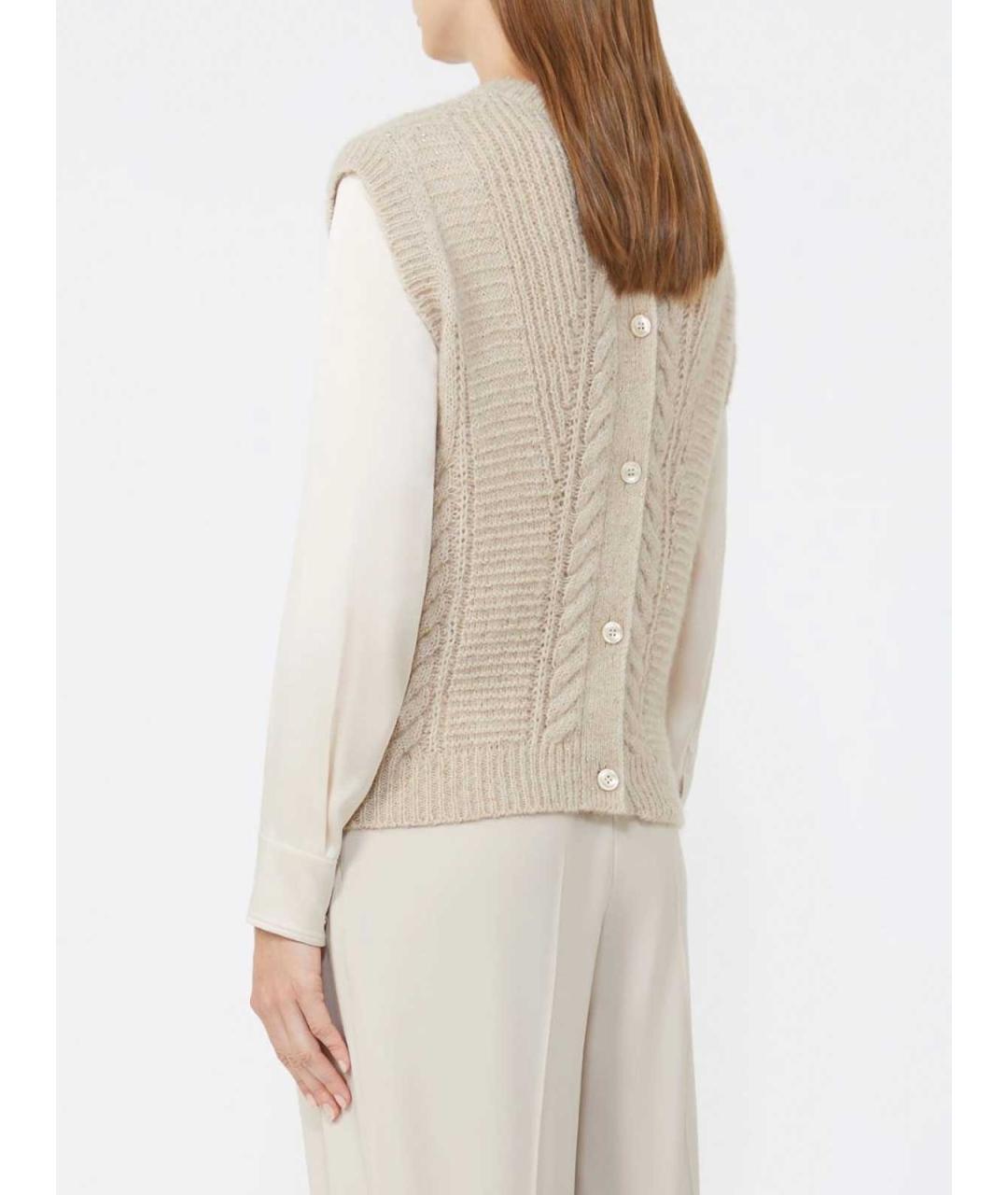 MAX MARA STUDIO Бежевая жилетка, фото 4