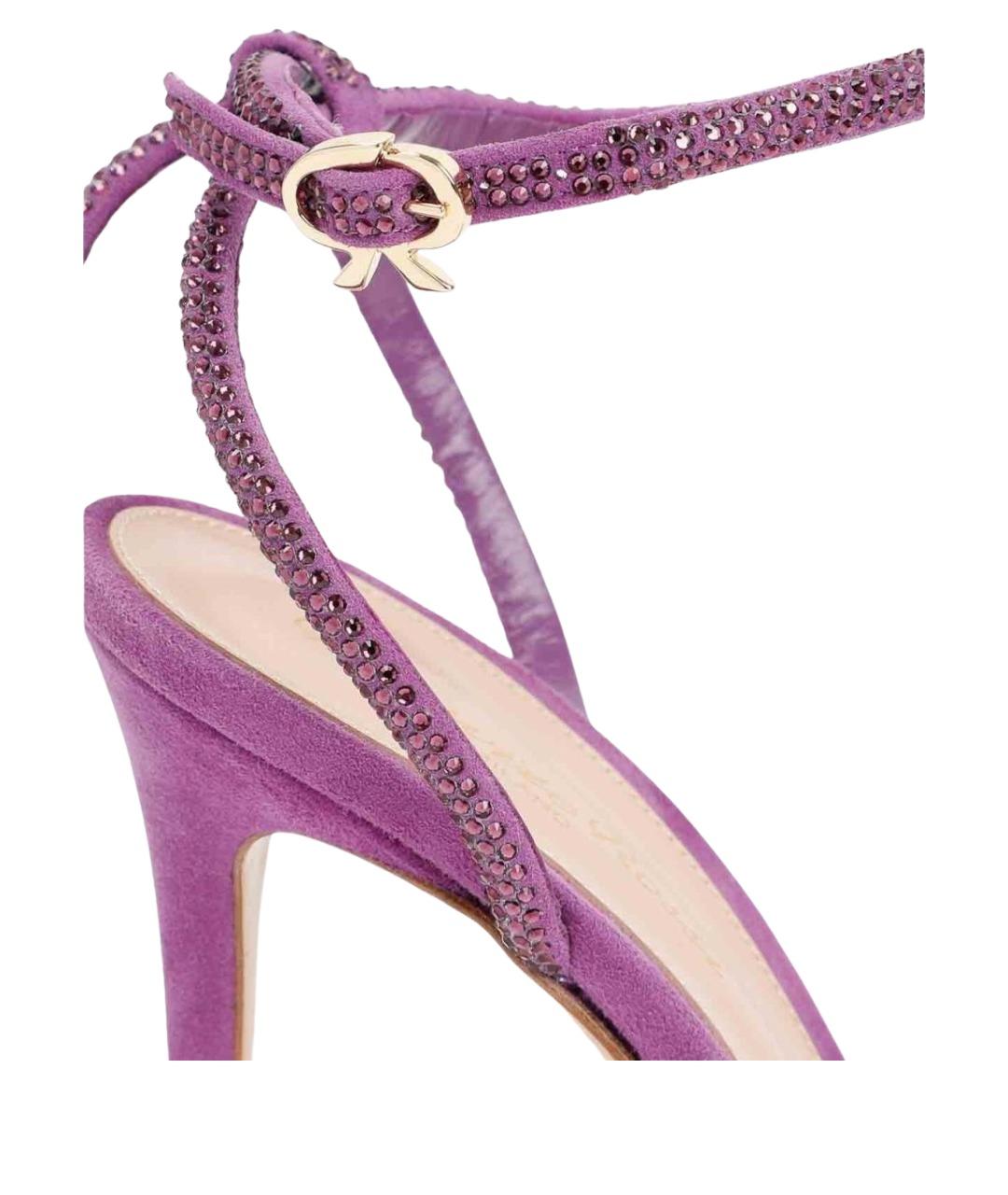 GIANVITO ROSSI Фиолетовые замшевые туфли, фото 3
