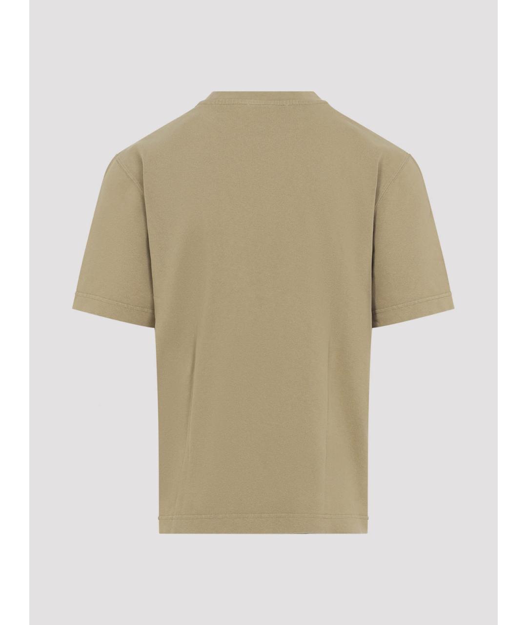 JACQUEMUS Бежевая хлопковая футболка, фото 2