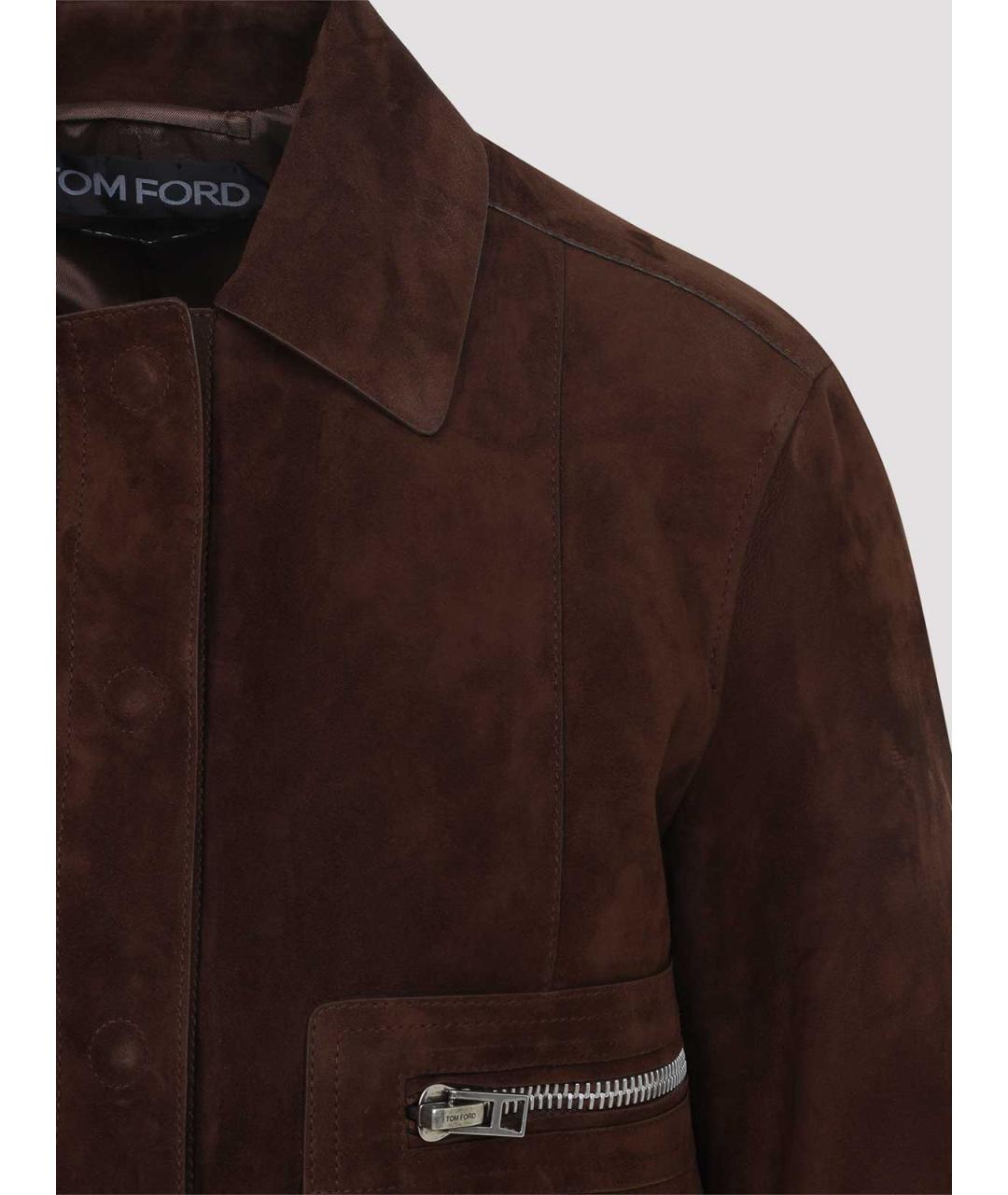 TOM FORD Коричневая замшевая куртка, фото 3