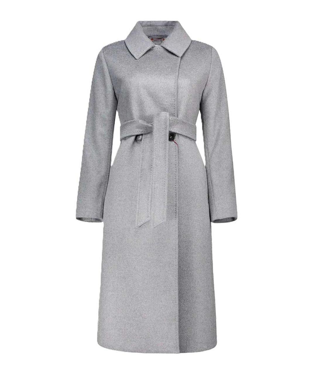 MAX MARA STUDIO Серое шерстяное пальто, фото 1