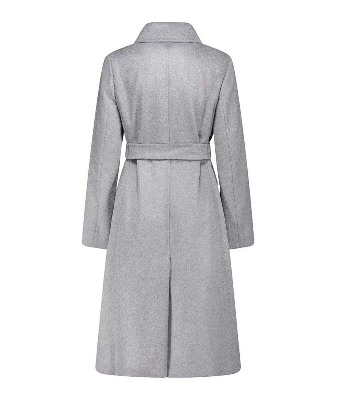 MAX MARA STUDIO Серое шерстяное пальто, фото 2