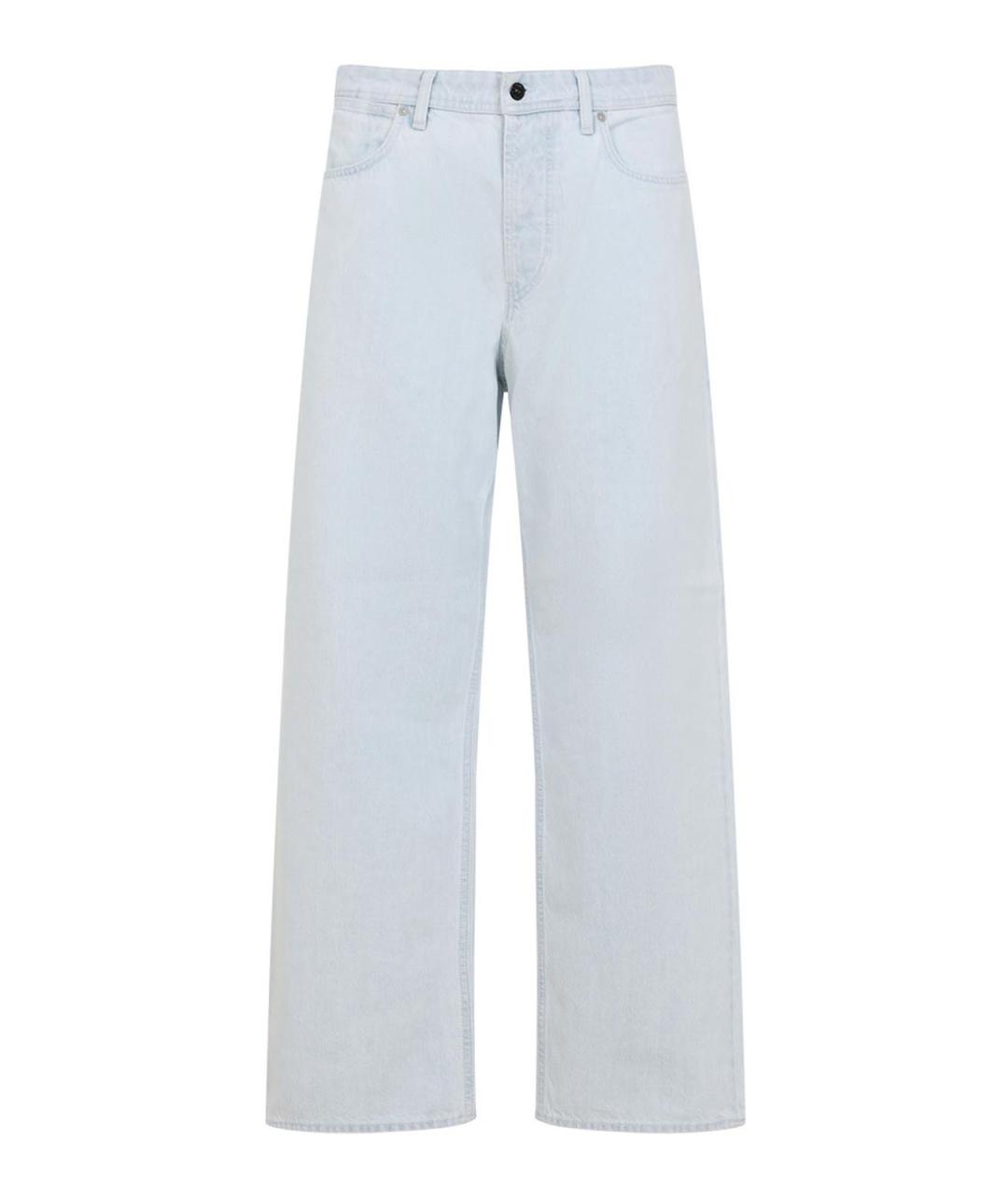 STONE ISLAND Голубые хлопковые прямые джинсы, фото 1