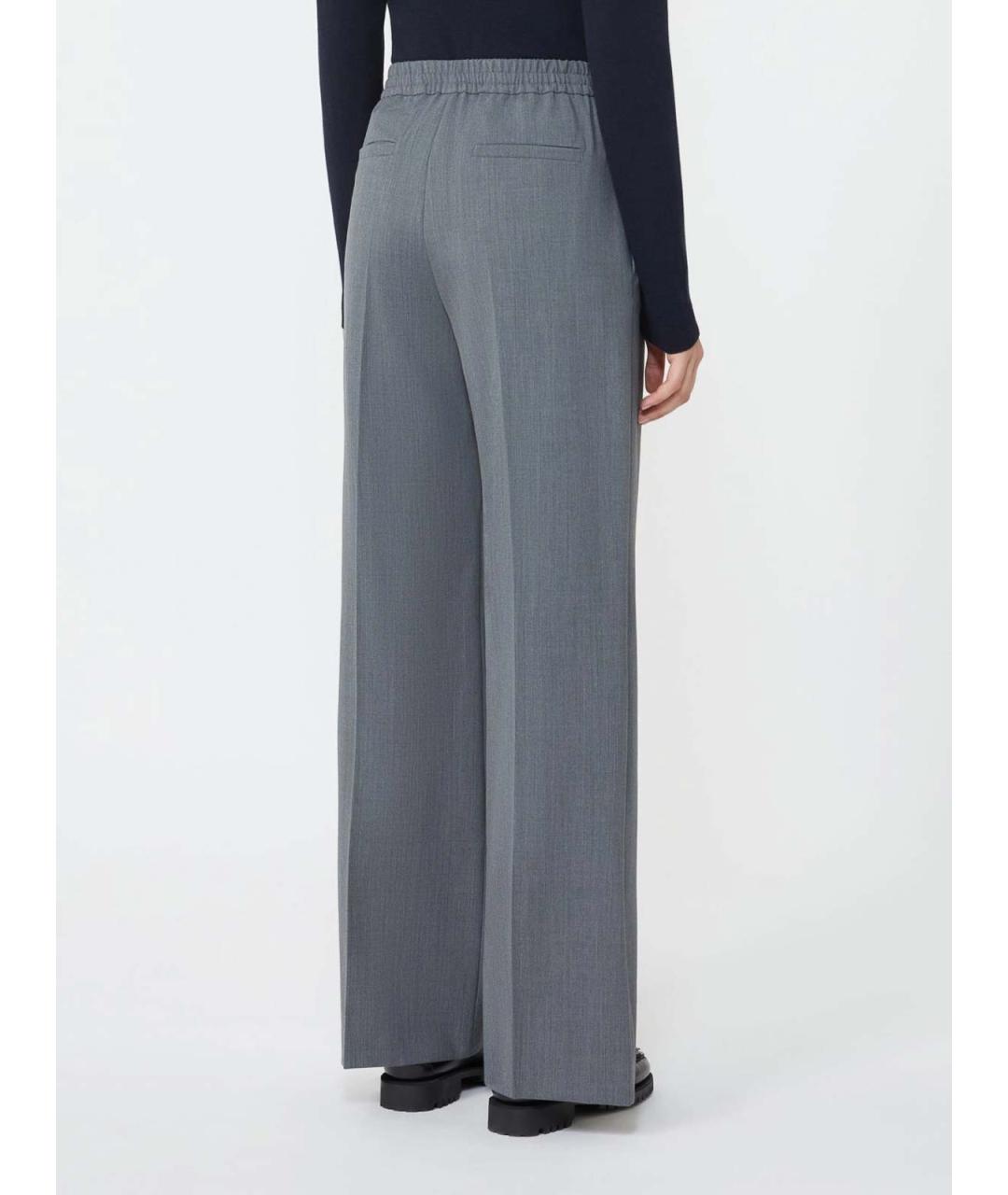 WEEKEND MAX MARA Серые полиэстеровые брюки широкие, фото 4