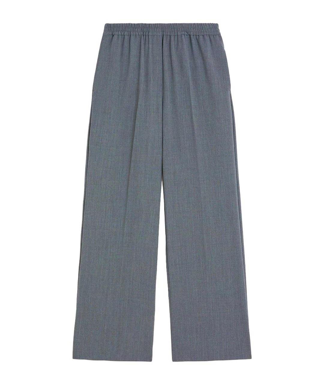 WEEKEND MAX MARA Серые полиэстеровые брюки широкие, фото 1