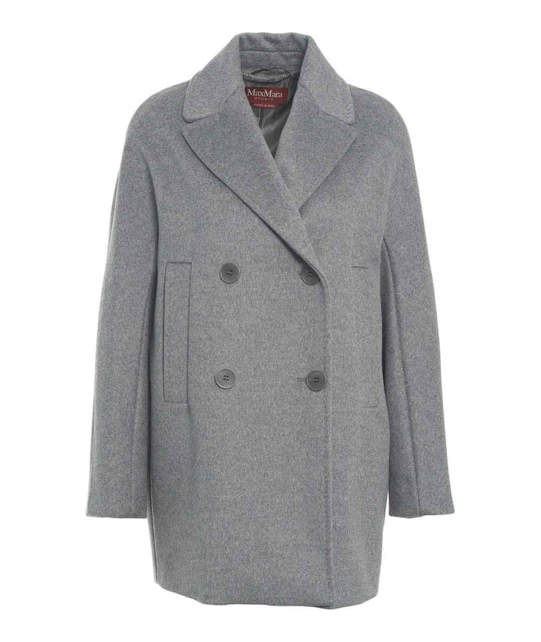 MAX MARA STUDIO Серая кожаная куртка, фото 1