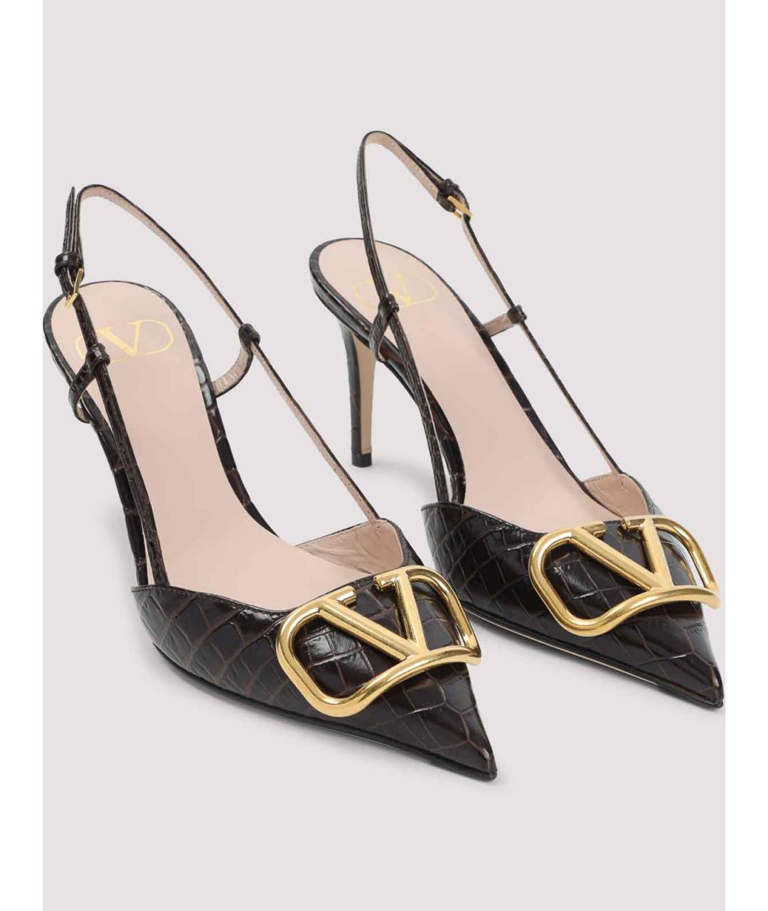 VALENTINO Коричневые кожаные туфли, фото 3
