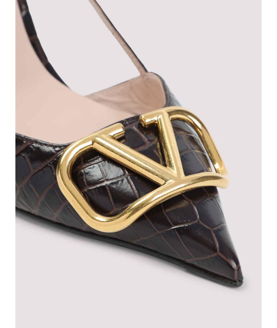 VALENTINO Коричневые кожаные туфли, фото 4